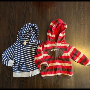 Carter’s zip up hoodie lot, 9 months, boys